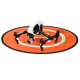 LANDING PAD 110 CM FOR DRONES, orange side with the copter