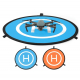 LANDING PAD 75 CM FOR DRONES, overall plan