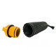 GoPro grip handle with yellow colored Dive Buoy compartment