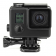 Blackout Housing for GoPro HERO4 and HERO3, front view with camera
