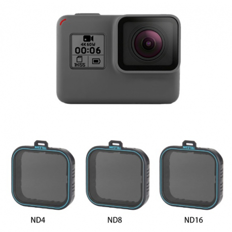 ND4/ND8/ND16 filters set for GoPro HERO7, HERO6, HERO5 without housing