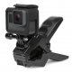 Jaws clamp mount for GoPro, with a camera