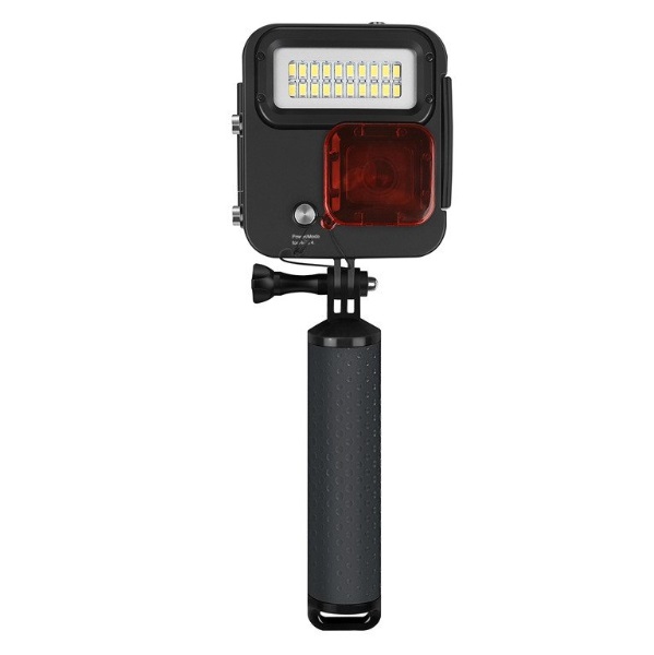 Подводный корпус с фонарем для GoPro HERO7, HERO6, HERO5, HERO4, HERO3, главный вид