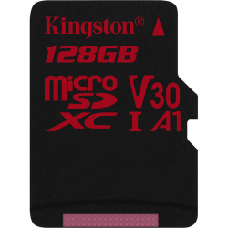 Карта памяти Kingston Canvas React microSDXC 128Gb U3 A1 UHS-I