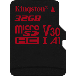 Карта памяти Kingston Canvas React microSDHC 32Gb U3 A1 UHS-I