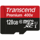 Memory Card, TRANSCEND, PremiumX400, microSDXC 128GB, Class 10, UHS-I