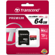 Memory card, TRANSCEND Premium, microSDXC 64GB, Class 10, UHS-I, microSD adapter, blister, pack, FULL HD