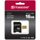 Карта пам'яті, TRANSCEND 500S, microSDHC 16GB, UHS-I U3, microSD adapter, блістер, упаковка