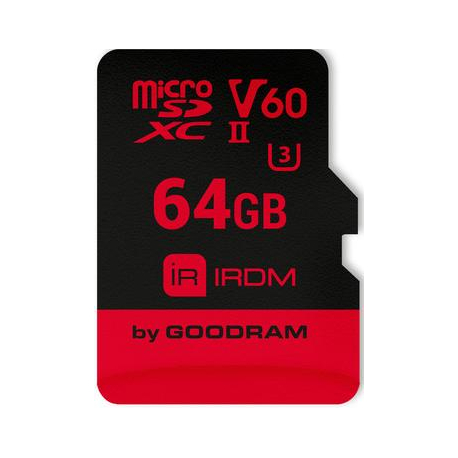 Memory card, GOODRAM IRDM, microSDHC 64GB, UHS II, V60 U3