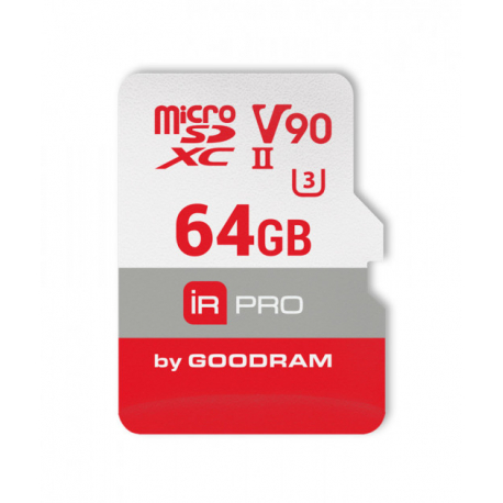 Memory card, GOODRAM IRDM PRO, microSDHC 64GB, UHS II, V90 U3