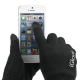 IGlove Touchscreen Gloves, dark gray with phone
