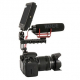 Dual Cold Shoe Mount Hand Grip for Camera, side view