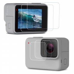 Protective glass for the lens and screen GoPro HERO7 White and Silver