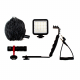 Microphone and bluetooth light for phone stabilizer