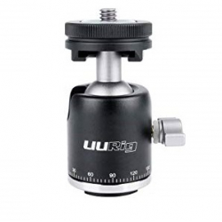 UURig 2 in 1 Aluminum Alloy Mini Ballhead for Camera Tripod Light