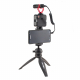 Holder-tripod with microphone and light for smartphone (main view2)