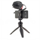 Holder-tripod with microphone for smartphone (fron view)