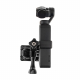 Mount for DJI Osmo Pocket on the helmet on the side is compact (side view)