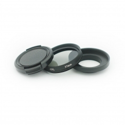 37 mm filter adapter with CPL filter for GoPro without housing