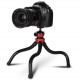 FLEXIBLE RUBBERIZED TRIPOD FOR CAMERAS AND PHONES WITH REMOVABLE BALLHEAD, with a reflex camera