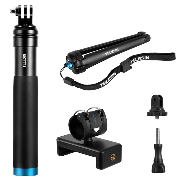 Telesin Selfie monopod with aluminum tripod stand, equipment