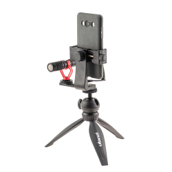 Kit with microphone for shooting vertical video on the phone