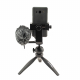 Microphone Kit for capturing vertical video on the phone (front view)