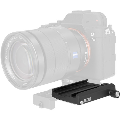 Zhiyun-Tech TransMount Quick Release Baseplate for WEEBILL LAB, Crane 3-Lab & Crane 2, with camera in assembly