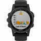 Garmin fenix 5S Plus Sapphire Edition Multi-Sport Training GPS Watch (42mm, Black with Black Band), front view