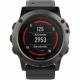 Garmin fenix 5X Sapphire Edition Multi-Sport Training GPS Watch (Slate Gray, Black Band), front view