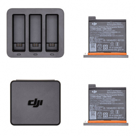 Інтелектуальний зарядний хаб з двома батарями DJI OSMO Action Charging Kit, комплектація