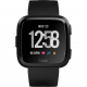 Fitbit Versa Fitness Watch (Black Aluminum), front view