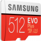 Memory card SAMSUNG EVO PLUS microSDXC 512GB UHS-I U3, appearance