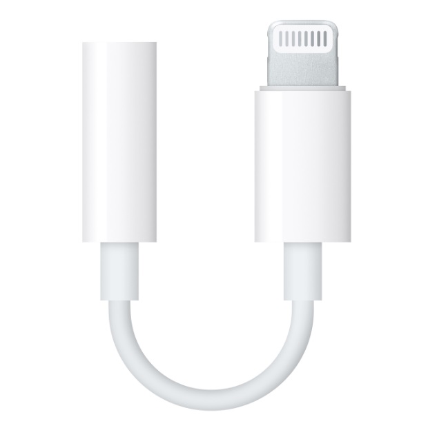 Оригинальный переходник Apple Lightning to Headphone Jack 3,5 mm Adapter, крупный план