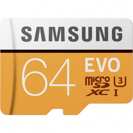 Карта пам'ятi SAMSUNG EVO microSDXC 64GB UHS-I U3, головний вид