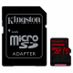 KINGSTON Canvas React microSDXC 256Gb U3 A1 UHS-I Memory card, with adapter