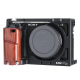 Ulanzi R009 Wood Grip for  Sony A6400 Cage, with a camera