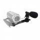 Aluminium Extension Bar Bracket Adapter Boya BY-C01, with camera and microphone