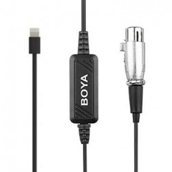 Штекерный микрофонный кабель BOYA BY-BCA7 (3-pin XLR на Lightning)