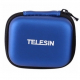 Мини кейс Telesin для хранения GoPro без корпуса (XXS), фронтальный вид голубой
