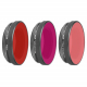 Sunnylife for DJI OSMO Action 3 Pcs Diving Filter (Red+Purple+Pink), main view