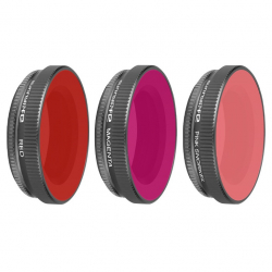 Sunnylife for DJI OSMO Action 3 Pcs Diving Filter (Red+Purple+Pink)