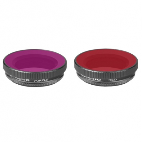 Sunnylife for DJI OSMO Action 2 Pcs Diving Filter (Red,Purple), main view