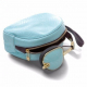 Skullcandy Knockout Over-Ear Headphones, blue in a cosmetic bag for storage