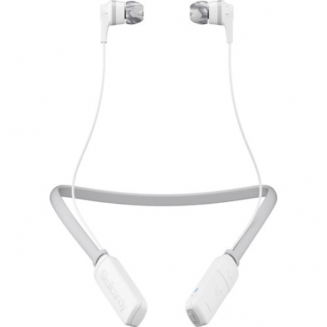 Skullcandy Ink'd Wireless Bluetooth In-Ear Headphones, white front view