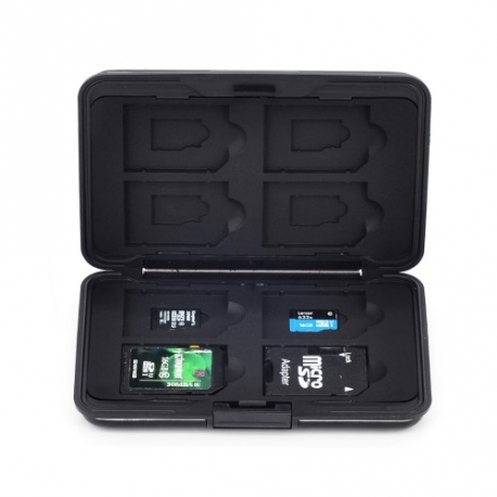 Алюминиевый кейс PGYTECH для 8 Micro SD карт и 8 SD адаптеров, главный вид