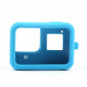 Силиконовый чехол SHOOT для GoPro HERO8, голубой вид сзади