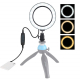 Puluz circular USB LED lamp with hinged head, general plan