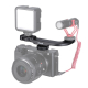 Ulanzi PT-8 Vlog L-Plate Bracket with Cold Shoe Mount, with camera, flash and microphone