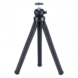Flexible rubberized MT-07 tripod for cameras and phones with removable ballhead